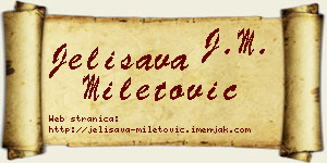 Jelisava Miletović vizit kartica